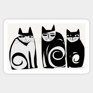 Black and white Cats Sticker